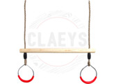 Houten trapeze met ringen