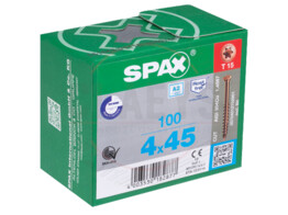 Spax schroeven 4x45 inox a2